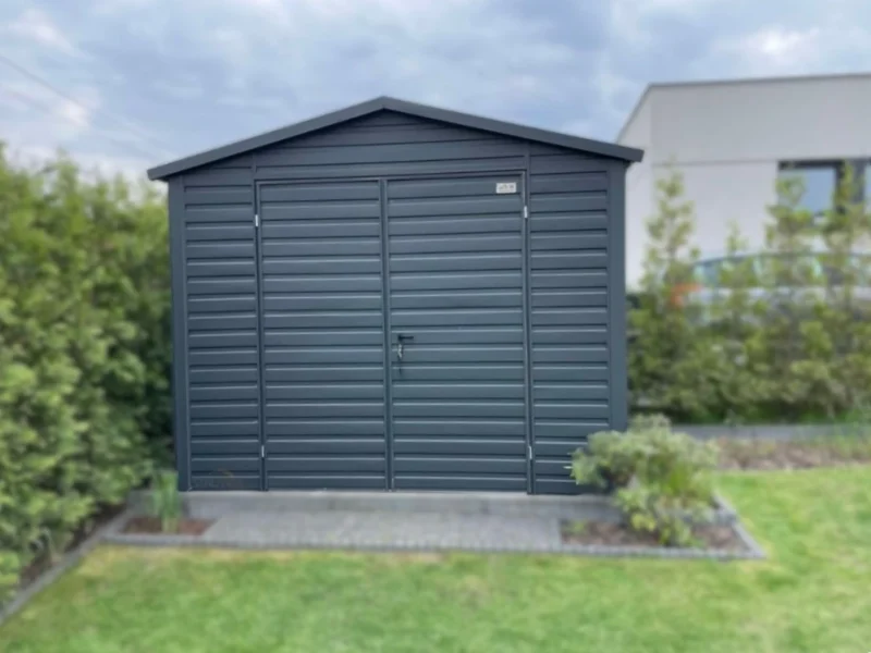 Modern kerti tároló 3,5x2 m BTX 7016 Antracit Matt | Ablak | Erősített szerkezet