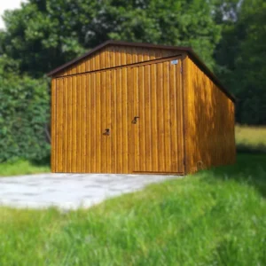Mobilgarázs 3x5m Aranytölgy | Billenőkapu ajtóval | Erősített szerkezet
