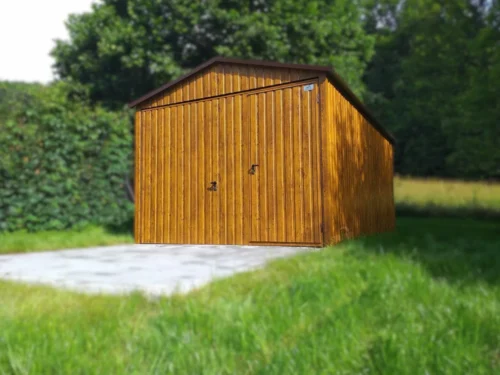 Mobilgarázs 3x5m Aranytölgy | Billenőkapu ajtóval | Erősített szerkezet