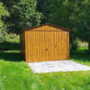 Mobilgarázs 3x5m Aranytölgy | Billenőkapu ajtóval | Erősített szerkezet