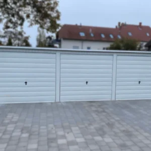 Mobilgarázs 8,85x6m RAL 9010 Fehér | 3 beállásos | Széles panel | Erősített szerkezet