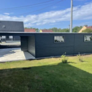 Oldaltetős Mobilgarázs 9,5x6m BTX 7016 Antracit Matt | 4x Bukóablak | Erősített szerkezet