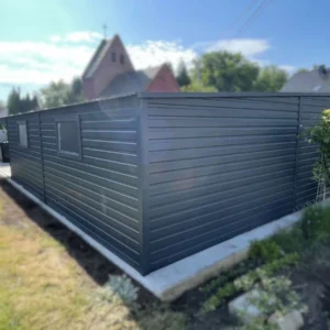 Oldaltetős Mobilgarázs 9,5x6m BTX 7016 Antracit Matt | 4x Bukóablak | Erősített szerkezet