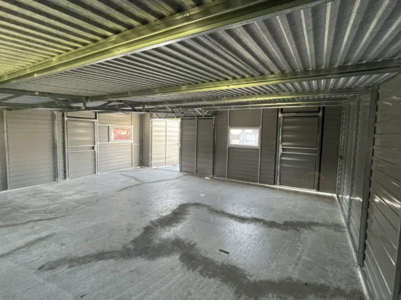 Oldaltetős Mobilgarázs 9,5x6m BTX 7016 Antracit Matt | 4x Bukóablak | Erősített szerkezet