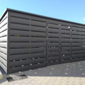 Prémium kukatároló 5,00 x 5,00 m (25 m²) RAL 7016 Antracit Lamellás