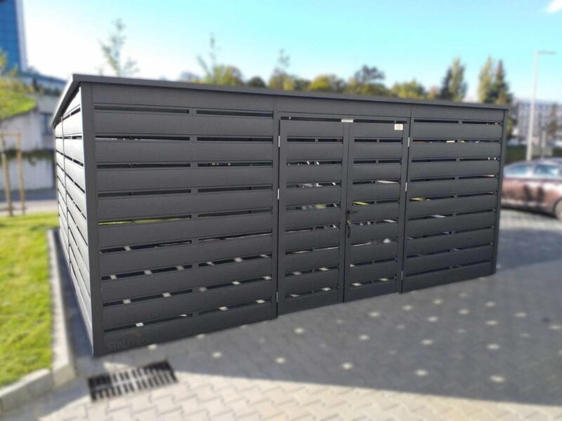Prémium kukatároló 5,00 x 5,00 m (25 m²) RAL 7016 Antracit Lamellás