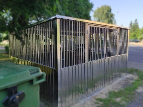 Ipari kukatároló 4,00 x 2,50 m Horganyzott (Profilok/T7 Trapézlemez)