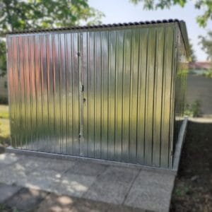 Lemezgarázs 3x5m Horganyzott | Sztenderd típus | Klasszikus függőleges T7 panel