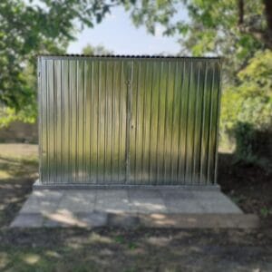 Lemezgarázs 3x5m Horganyzott | Sztenderd típus | Klasszikus függőleges T7 panel