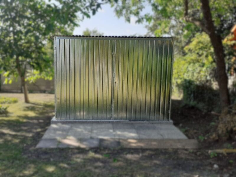 Lemezgarázs 3x5m Horganyzott | Sztenderd típus | Klasszikus függőleges T7 panel