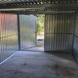 Lemezgarázs 3x5m Horganyzott | Sztenderd típus | Klasszikus függőleges T7 panel