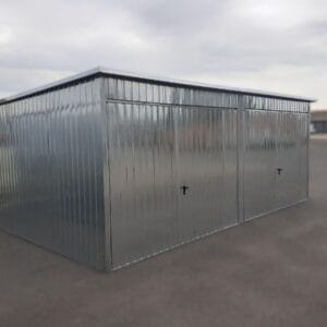 Dupla lemezgarázs 6x5m Horganyzott | 2 beállásos | Magasított 2,30m