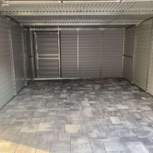 Mobilgarázs 4x6m BTX 7016 Antracit Matt | Vízszintes panel | Magasított kapu 2,10m | Erősített szerkezet