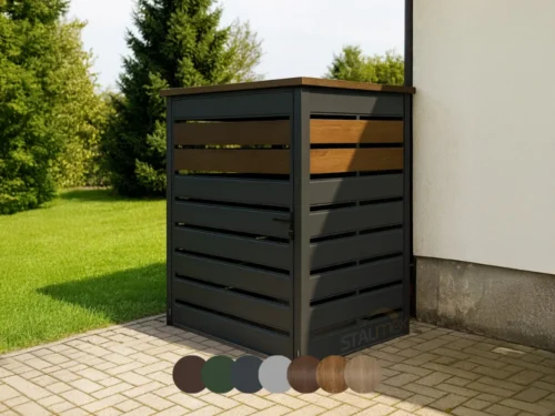 Moduláris szemeteskonténer [Változatok] 1 férőhelyes | BOX 1 modul (1x 1100l) | Lamellák | Profil