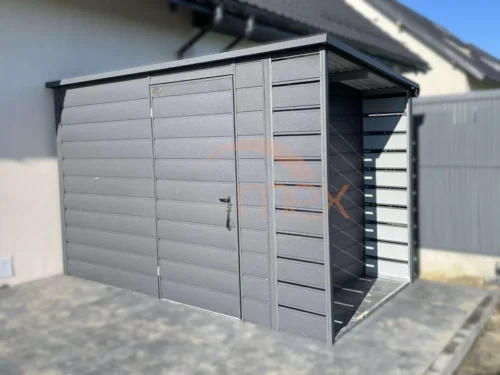 Modern Oldaltetős Kerti tároló 3,5x1,8 m BTX 7016 Antracit Matt | Erősített szerkezet