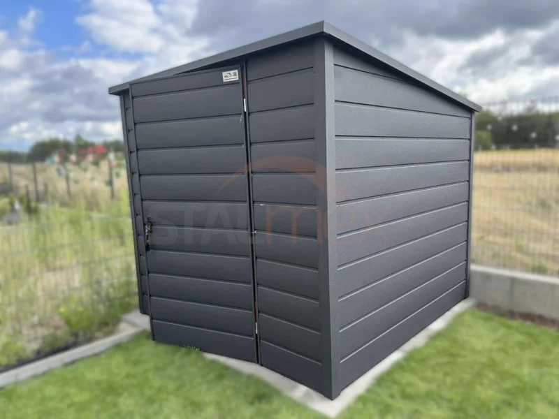 D203-2 Modern kerti tároló 2,3x2,3 m BTX 7016 Antracit Matt | Széles panel | Erősített szerkezet