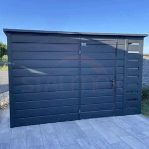 Modern Oldaltetős Kerti tároló 3,5x1,8 m BTX 7016 Antracit Matt | Erősített szerkezet