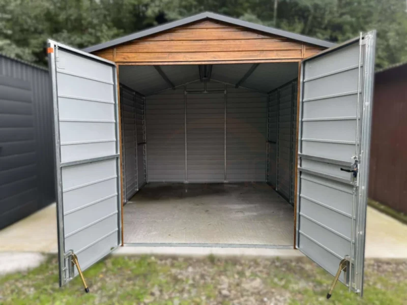 Kerti tároló 3x4 m Aranytölgy / BTX 7016 Antracit Matt | Ajtó 2,00 m | Erősített szerkezet