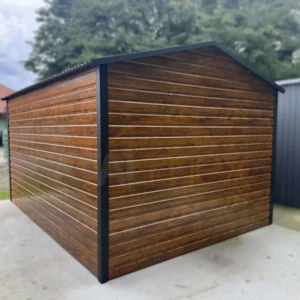 Kerti tároló 3x4 m Aranytölgy / BTX 7016 Antracit Matt | Ajtó 2,00 m | Erősített szerkezet