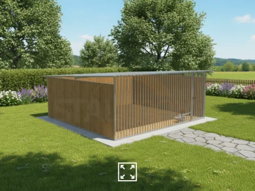 Kutyakennel Horganyzott [Változatok] | Fa betéttel | Forgatható táltartó | Függőleges profilok