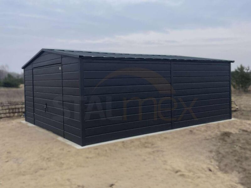 GK157_1 Mobilgarázs 5x6m BTX 7016 Antracit Matt | Billenő kapu | Széles panel | Erősített szerkezet