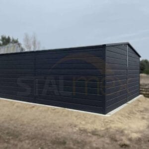 GK157_4 Mobilgarázs 5x6m BTX 7016 Antracit Matt | Billenő kapu | Széles panel | Erősített szerkezet