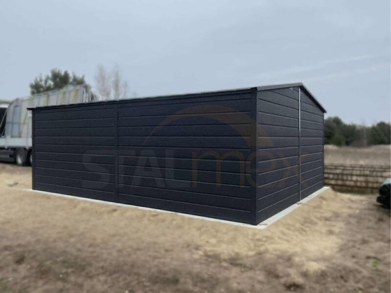 GK157_4 Mobilgarázs 5x6m BTX 7016 Antracit Matt | Billenő kapu | Széles panel | Erősített szerkezet
